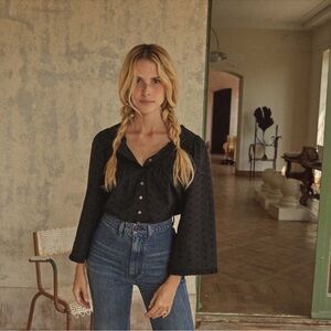 Doen lunaria top black xxl new condition 100% organic cotton